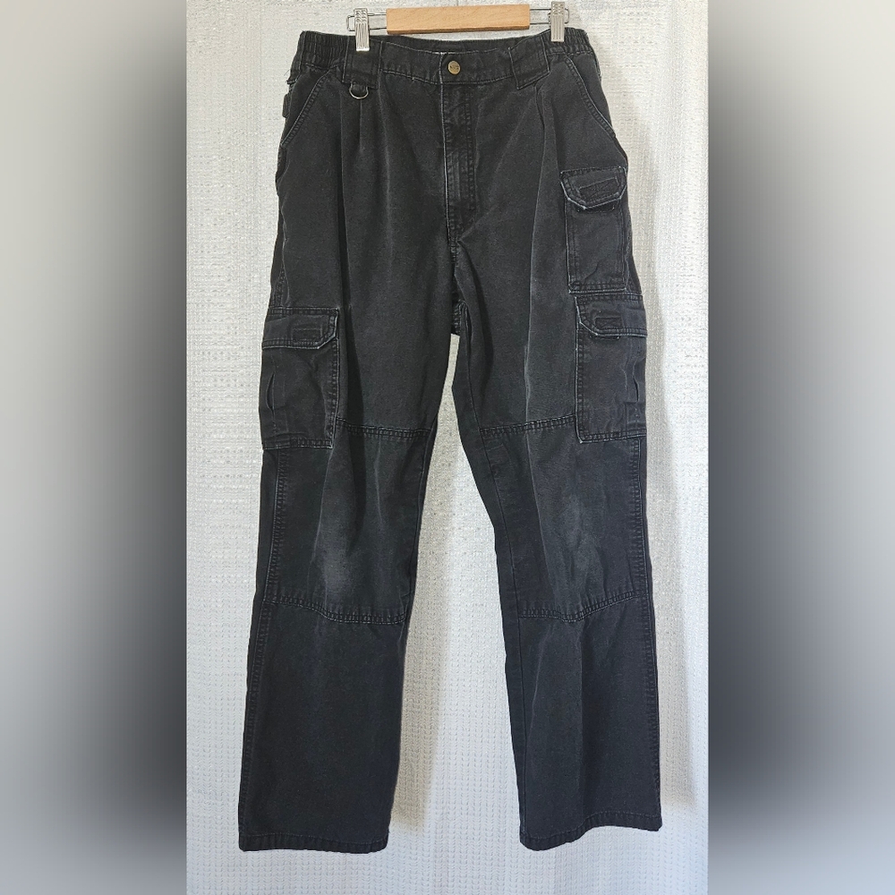 5.11 Tactical Pants Mens 34x32 Black‎ Cargo Ripstop Workwear Utility Outdoor